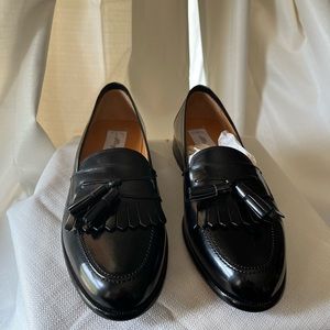 Mezlan Santander Mens Black Italian Leather Tassel Kiltie Loafer